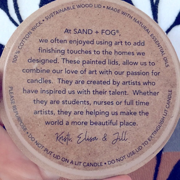 NWT! SAND AND FOG 2-wick candle Vanilla Coconut made w/ natural essential oils. - Picture 6 of 6
